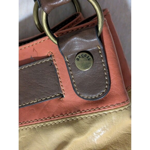 Liz Claiborne Liz & Co Axcess Striped Faux Leather Tote Shoulder Bag 16" X 12" - Picture 6 of 13